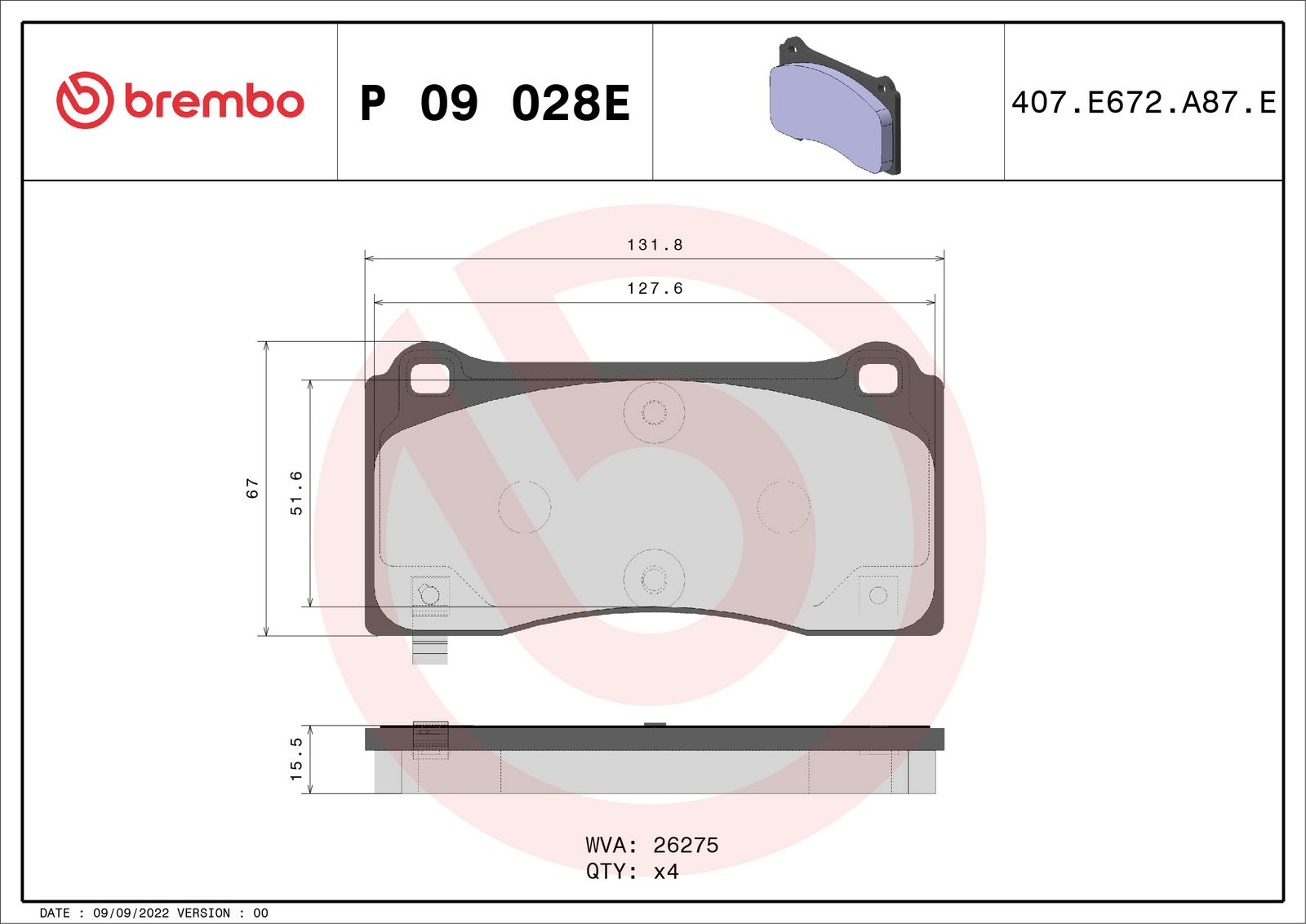BEYOND EV Front Disc Brake Pad Set - P09028E_03