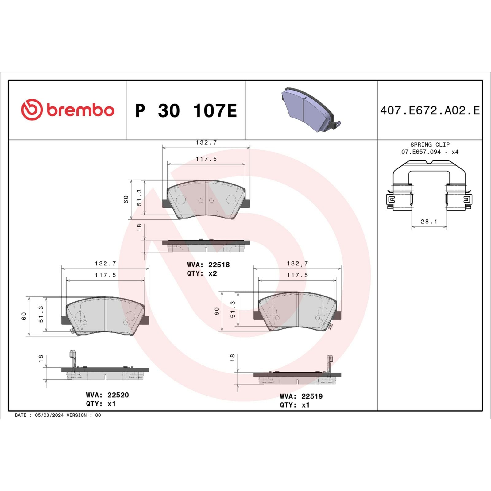 BEYOND EV Front Disc Brake Pad Set - P30107E_06