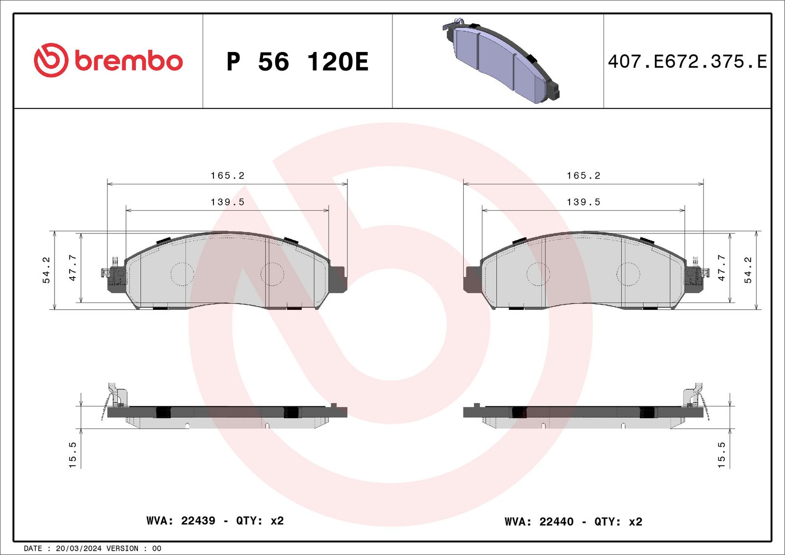 BEYOND EV Front Disc Brake Pad Set - P56120E_03