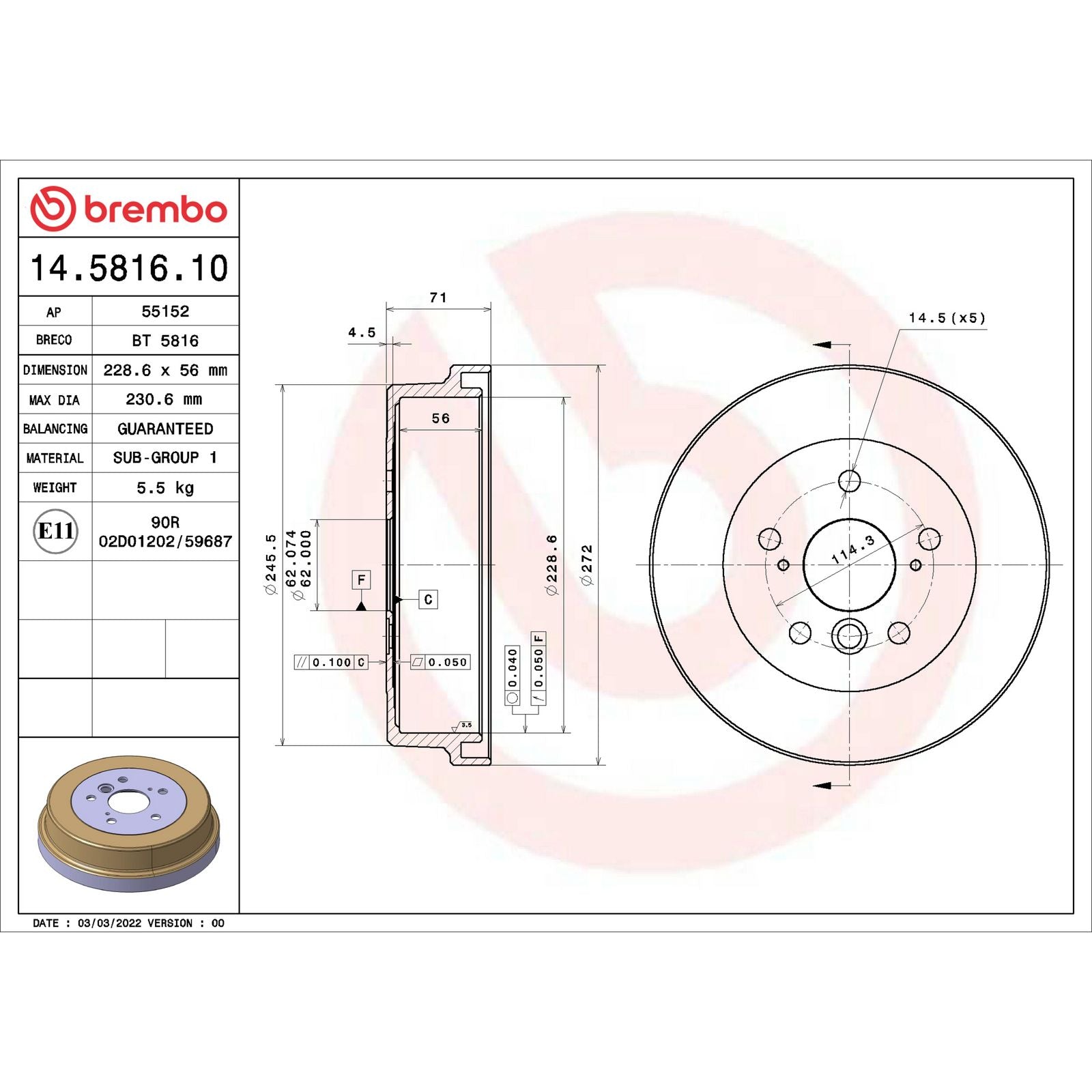 ESSENTIAL Rear Brake Drum - 14.5816.10_06