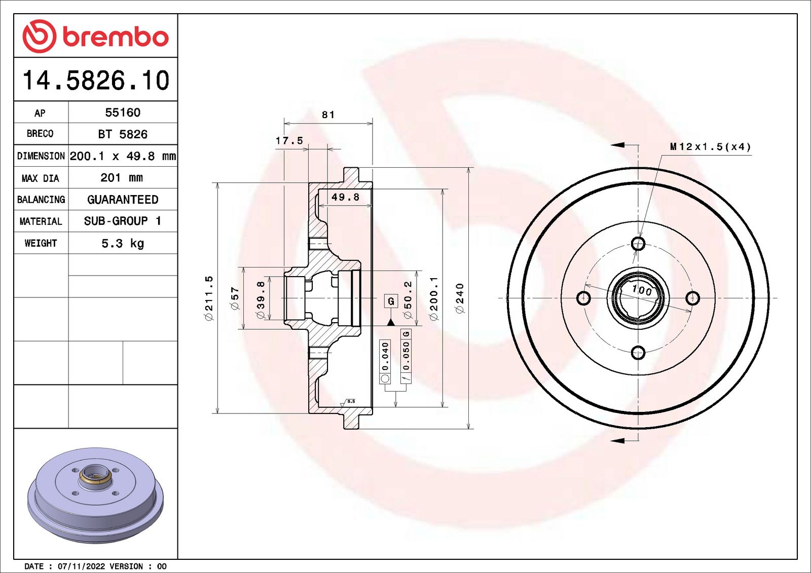ESSENTIAL Rear Brake Drum - 14.5826.10_06