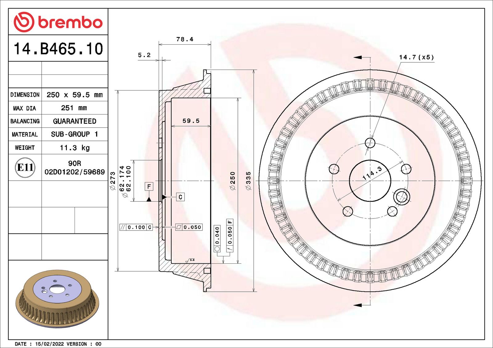 ESSENTIAL Rear Brake Drum - 14.B465.10_06