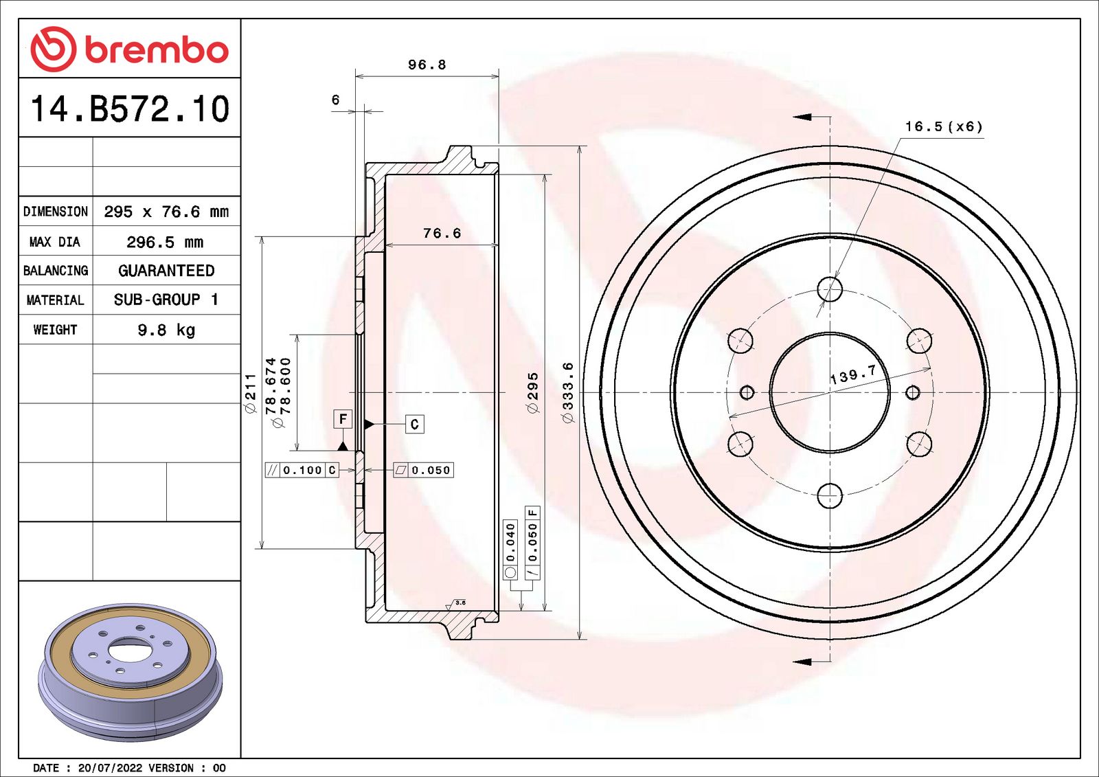ESSENTIAL Rear Brake Drum - 14.B572.10_06