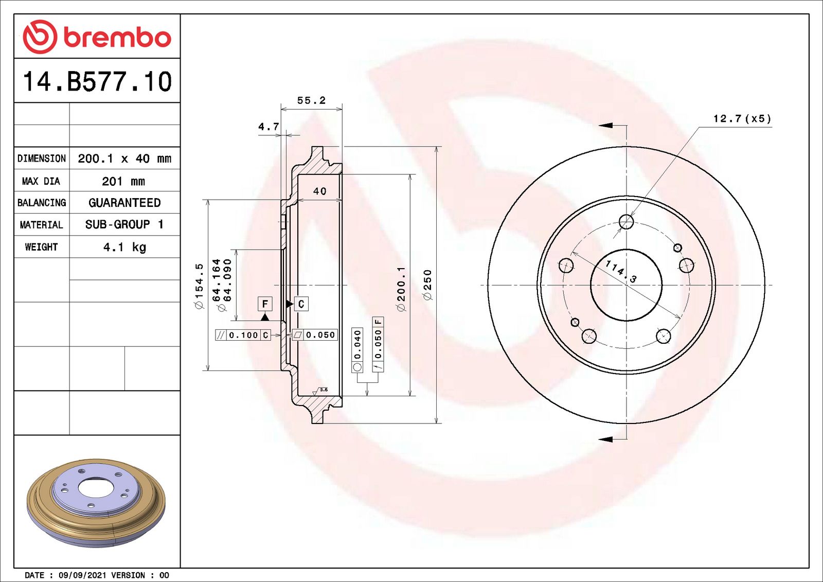 ESSENTIAL Rear Brake Drum - 14.B577.10_06