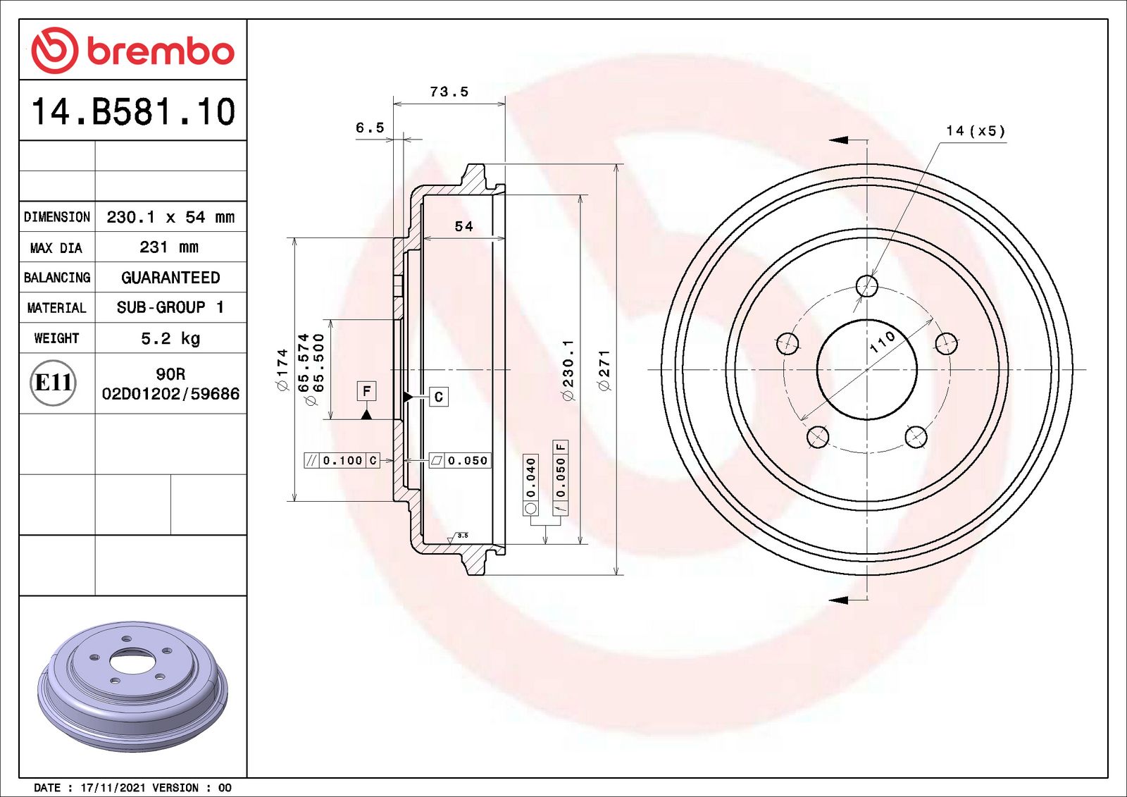 ESSENTIAL Rear Brake Drum - 14.B581.10_06