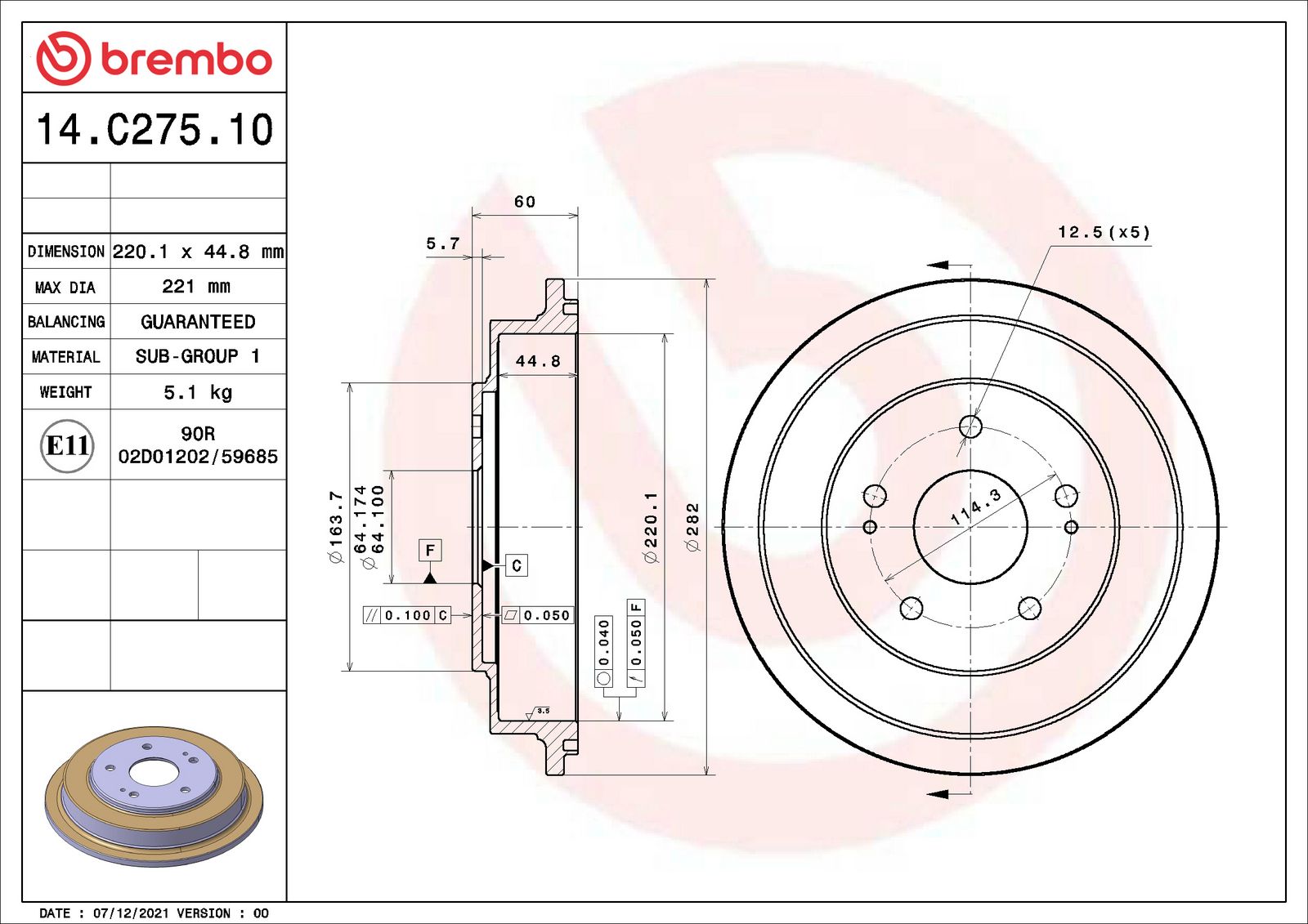ESSENTIAL Rear Brake Drum - 14.C275.10_06