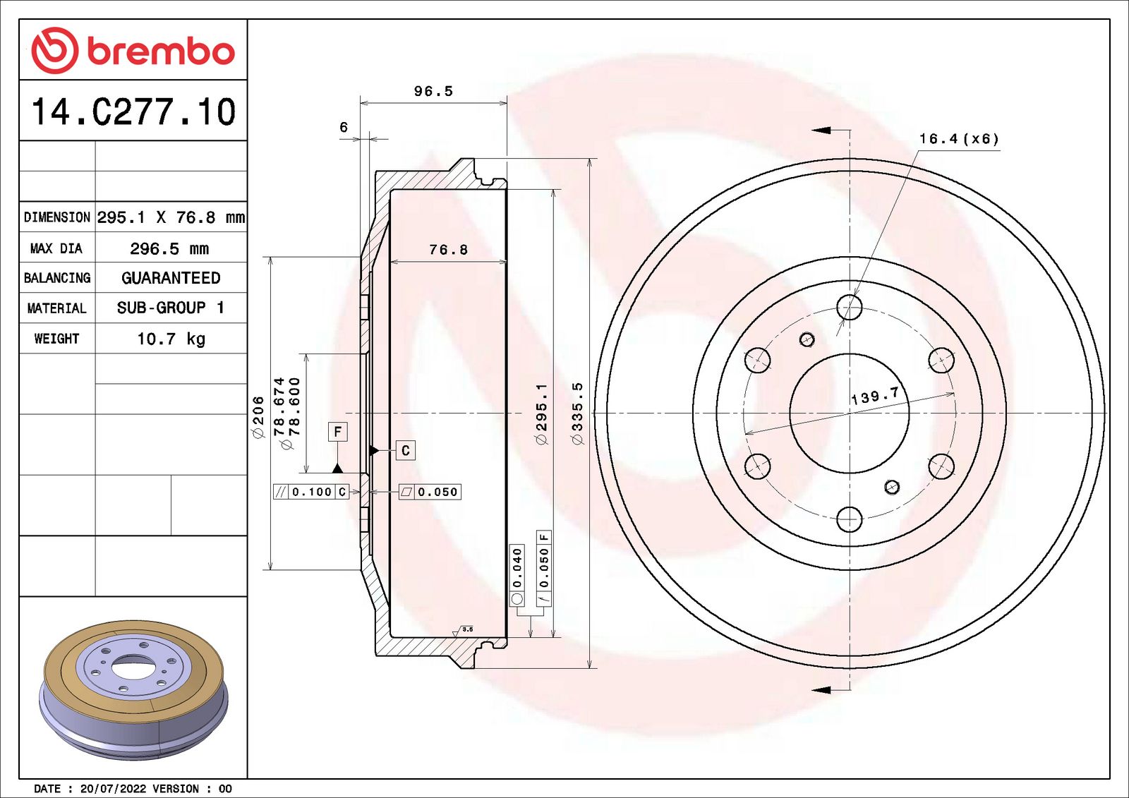 ESSENTIAL Rear Brake Drum - 14.C277.10_06
