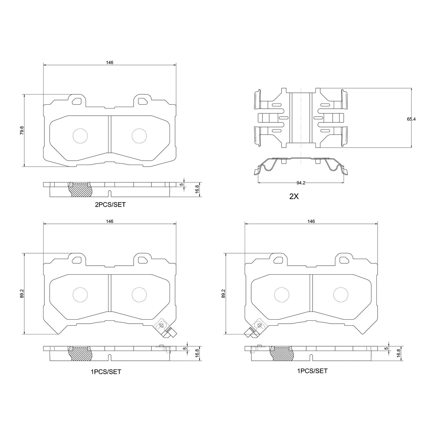 PRIME Ceramic Front Disc Brake Pad Set - P10085N_01