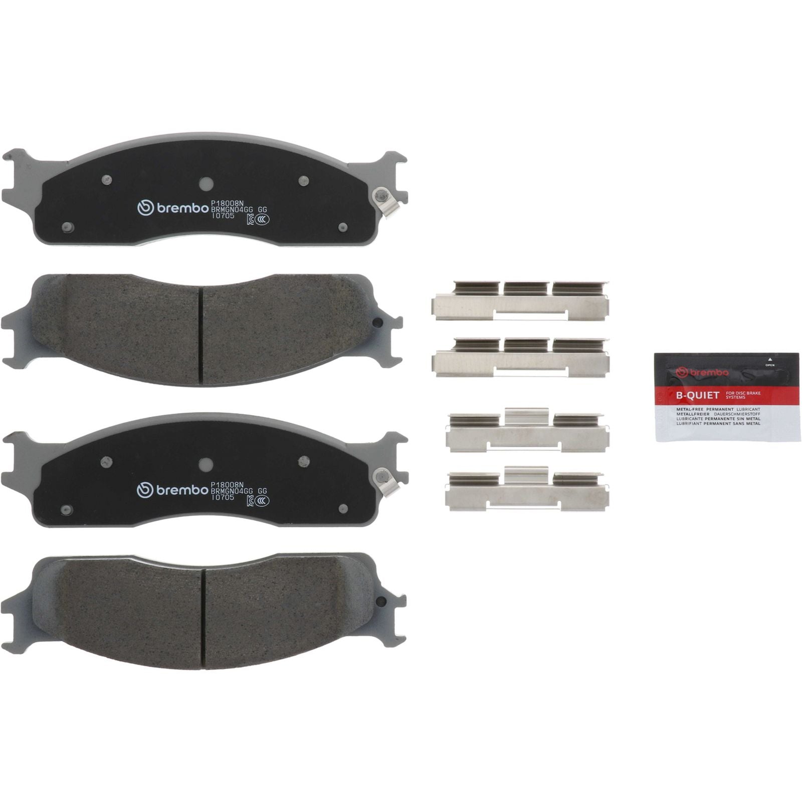 PRIME Ceramic Front Disc Brake Pad Set - P18008N_02