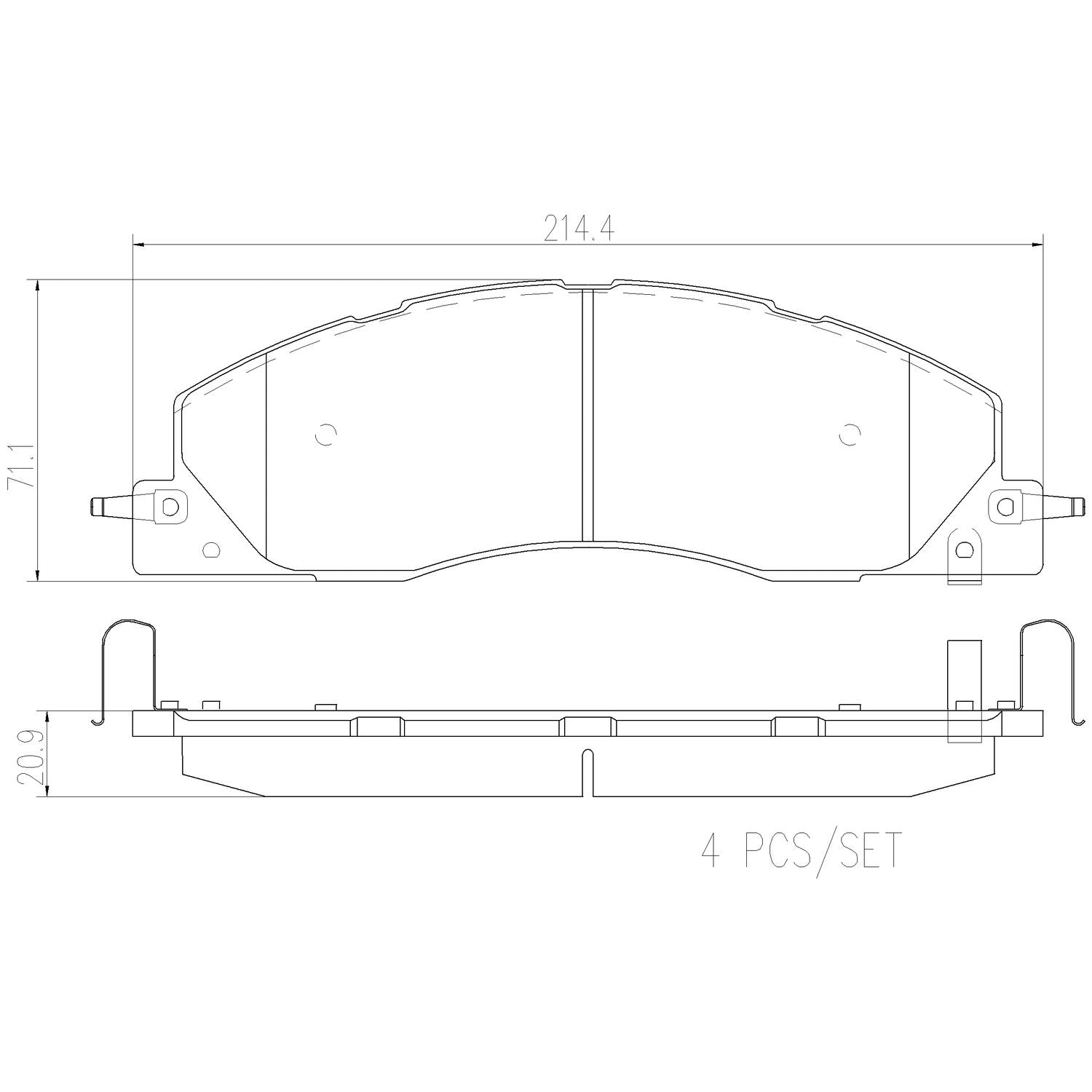 PRIME Ceramic Front Disc Brake Pad Set - P18039N_01
