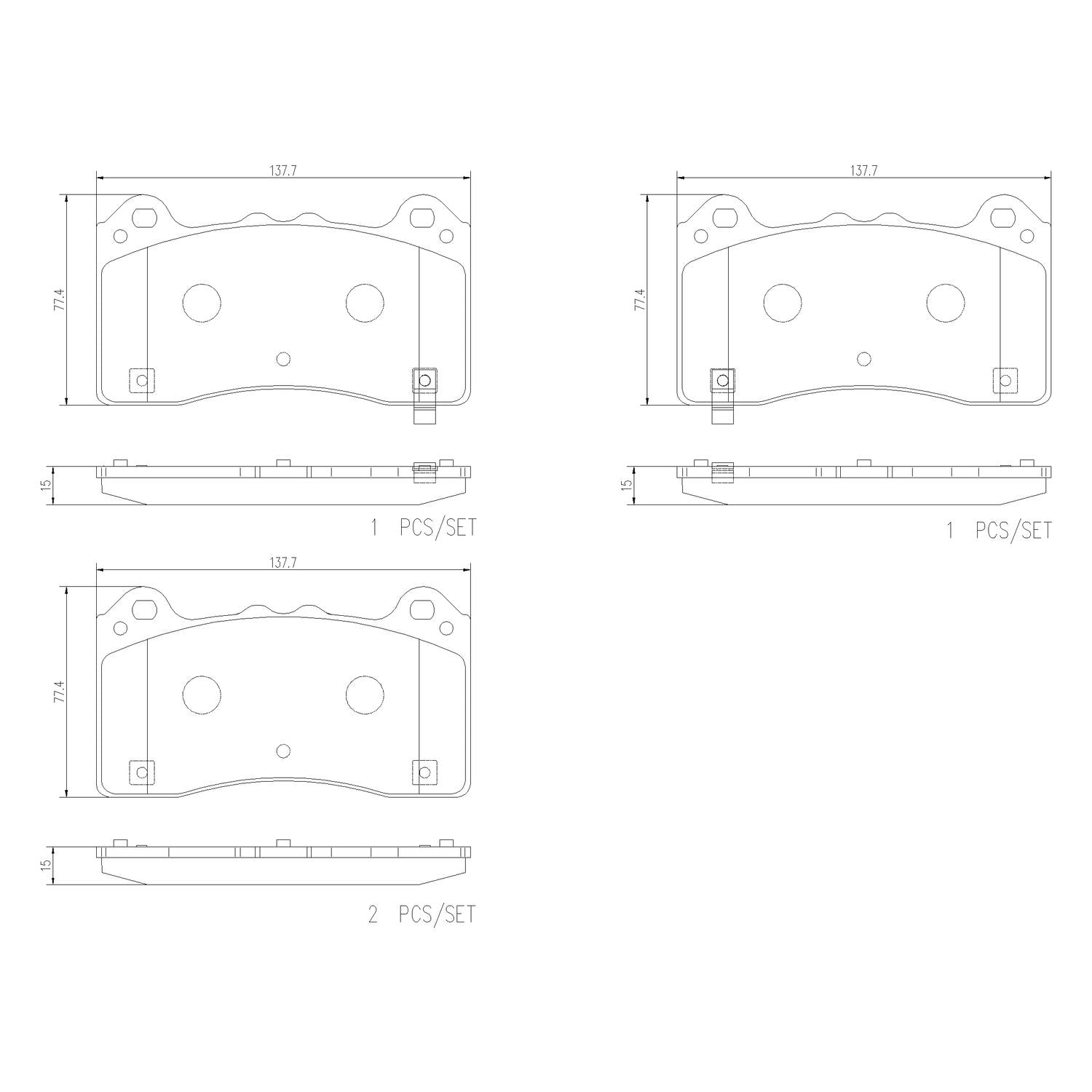PRIME Ceramic Front Disc Brake Pad Set - P24202N_01