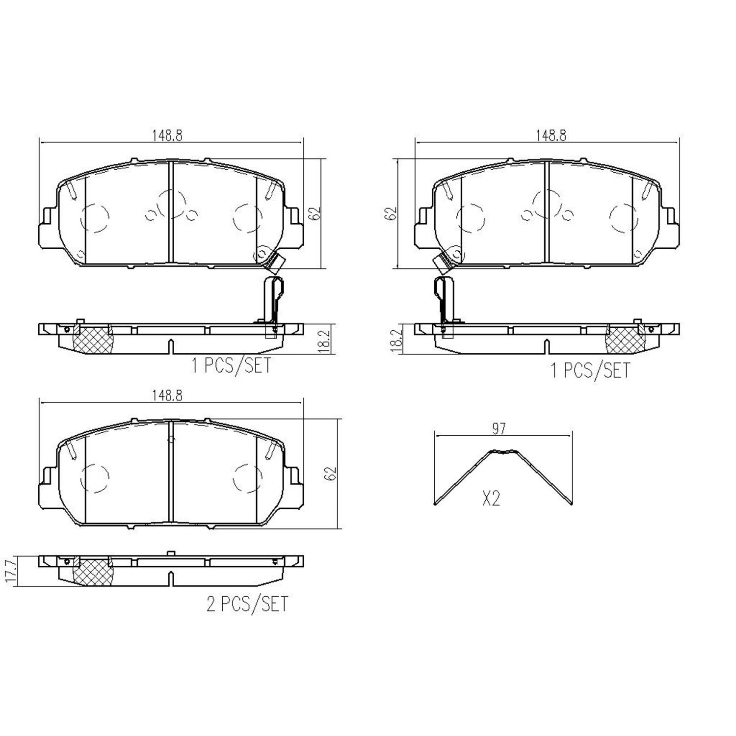 PRIME Ceramic Front Disc Brake Pad Set - P28096N_01