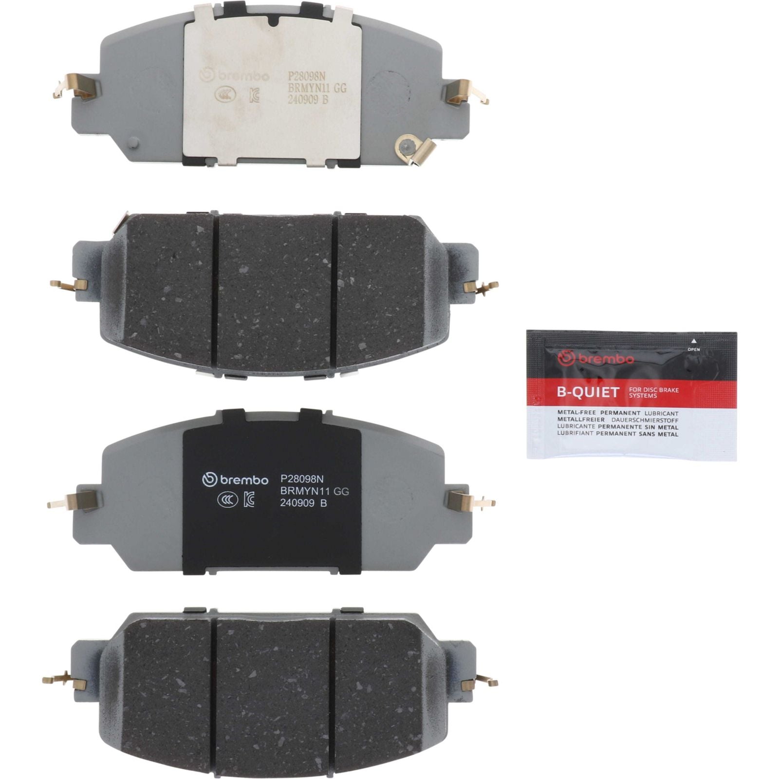 PRIME Ceramic Front Disc Brake Pad Set - P28098N_30