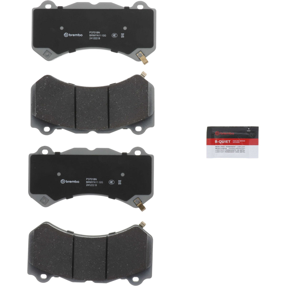 PRIME Ceramic Front Disc Brake Pad Set - P37018N_03