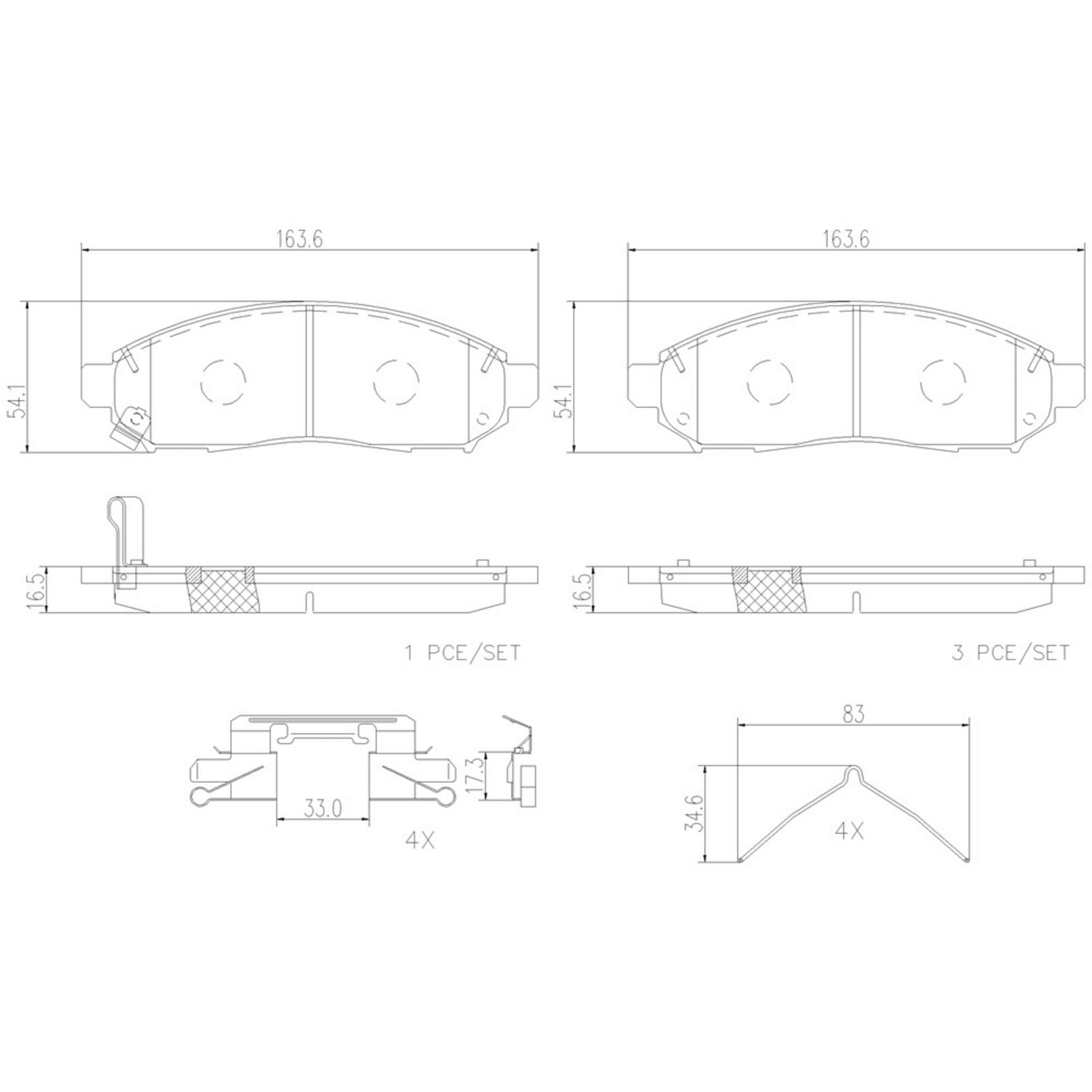 PRIME Ceramic Front Disc Brake Pad Set - P56059N_03
