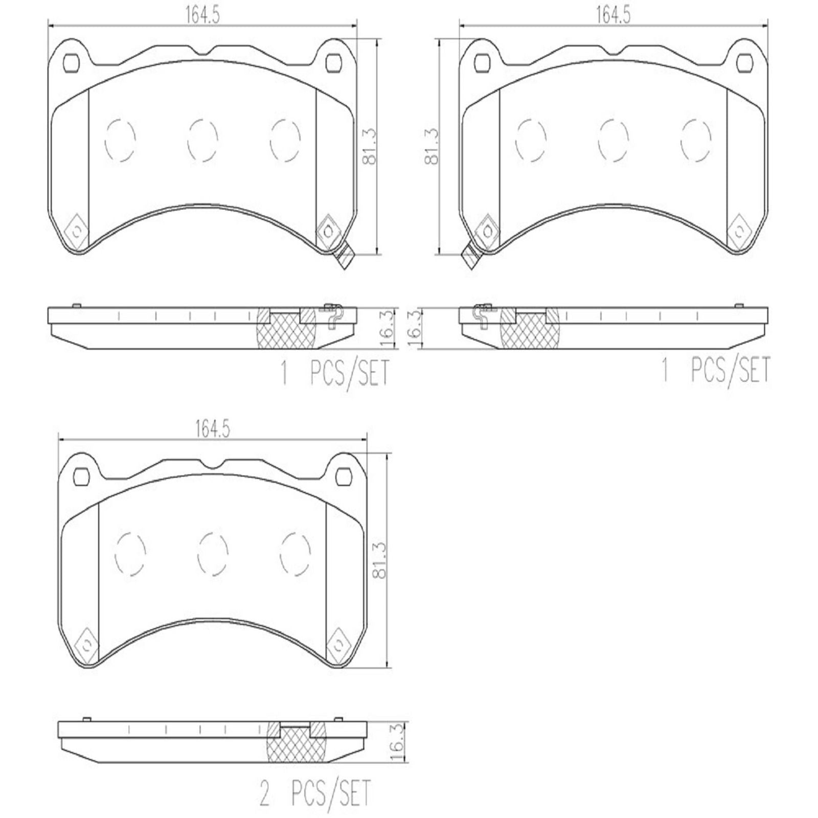 PRIME Ceramic Front Disc Brake Pad Set - P83146N_02