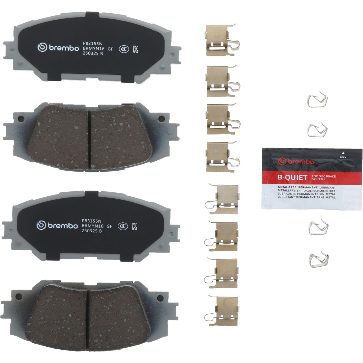 PRIME Ceramic Front Disc Brake Pad Set - P83155N_02