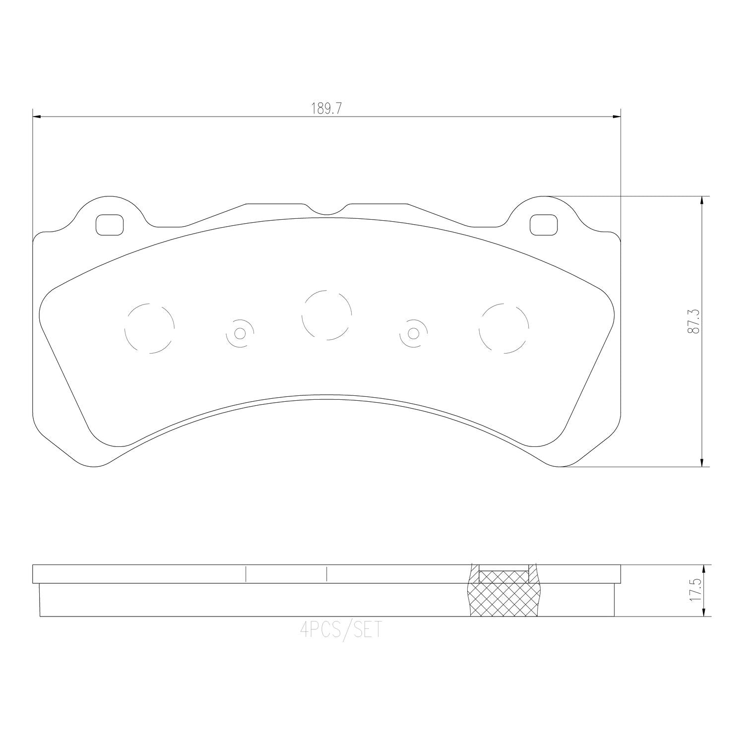 PRIME Ceramic Front Disc Brake Pad Set - P86034N_05