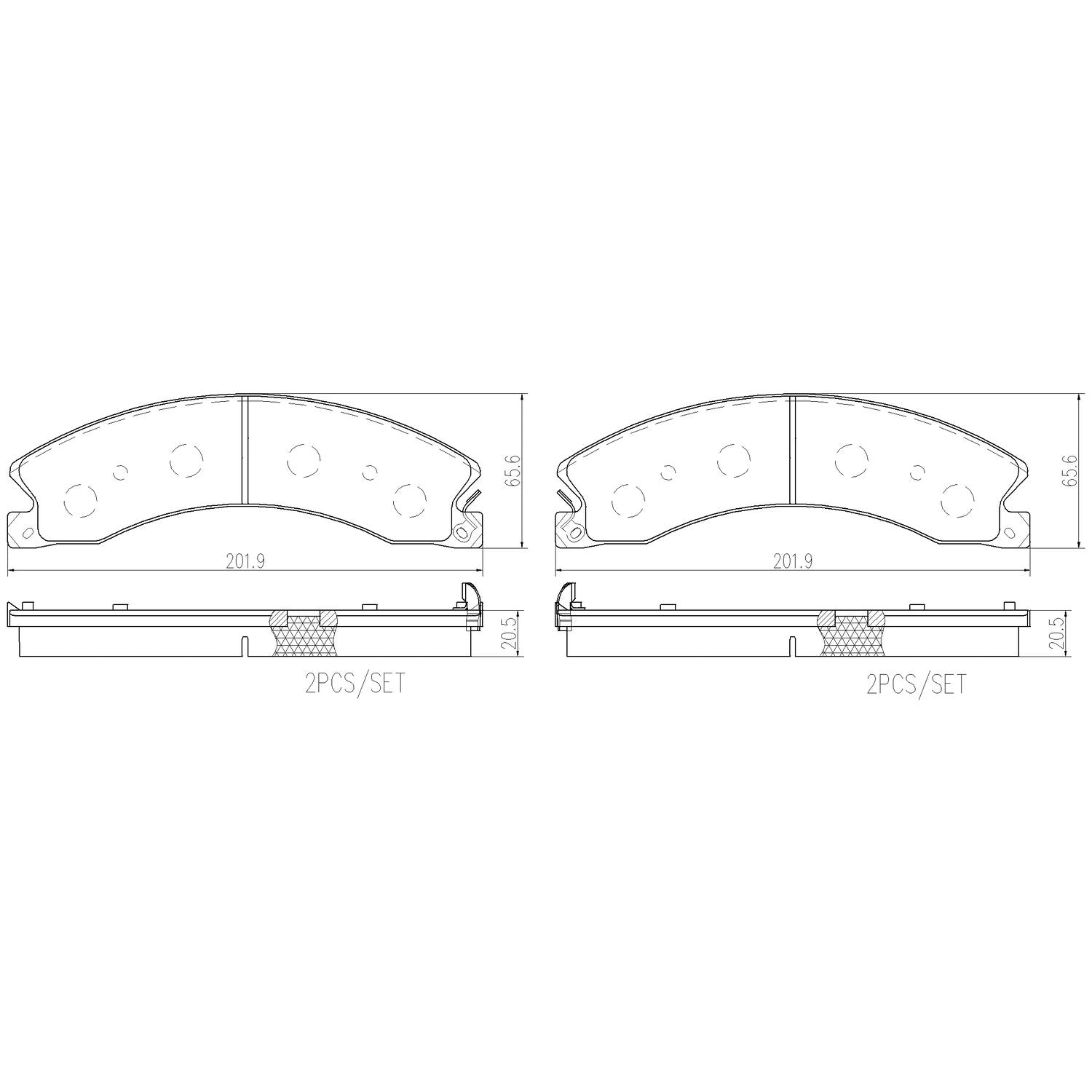 PRIME Ceramic Rear Disc Brake Pad Set - P10072N_01