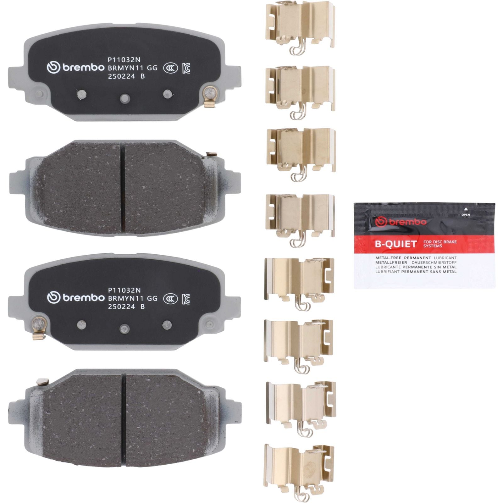 PRIME Ceramic Rear Disc Brake Pad Set - P11032N_01