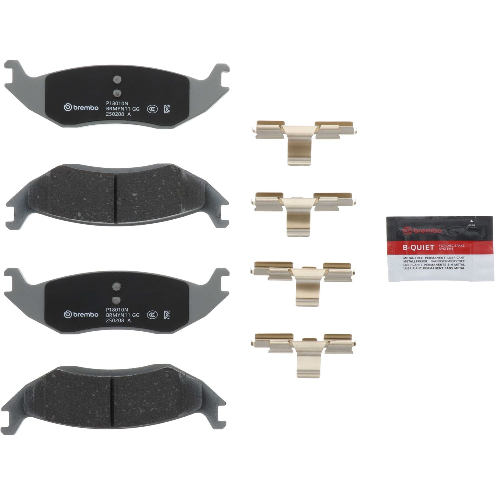 PRIME Ceramic Rear Disc Brake Pad Set - P18010N_01