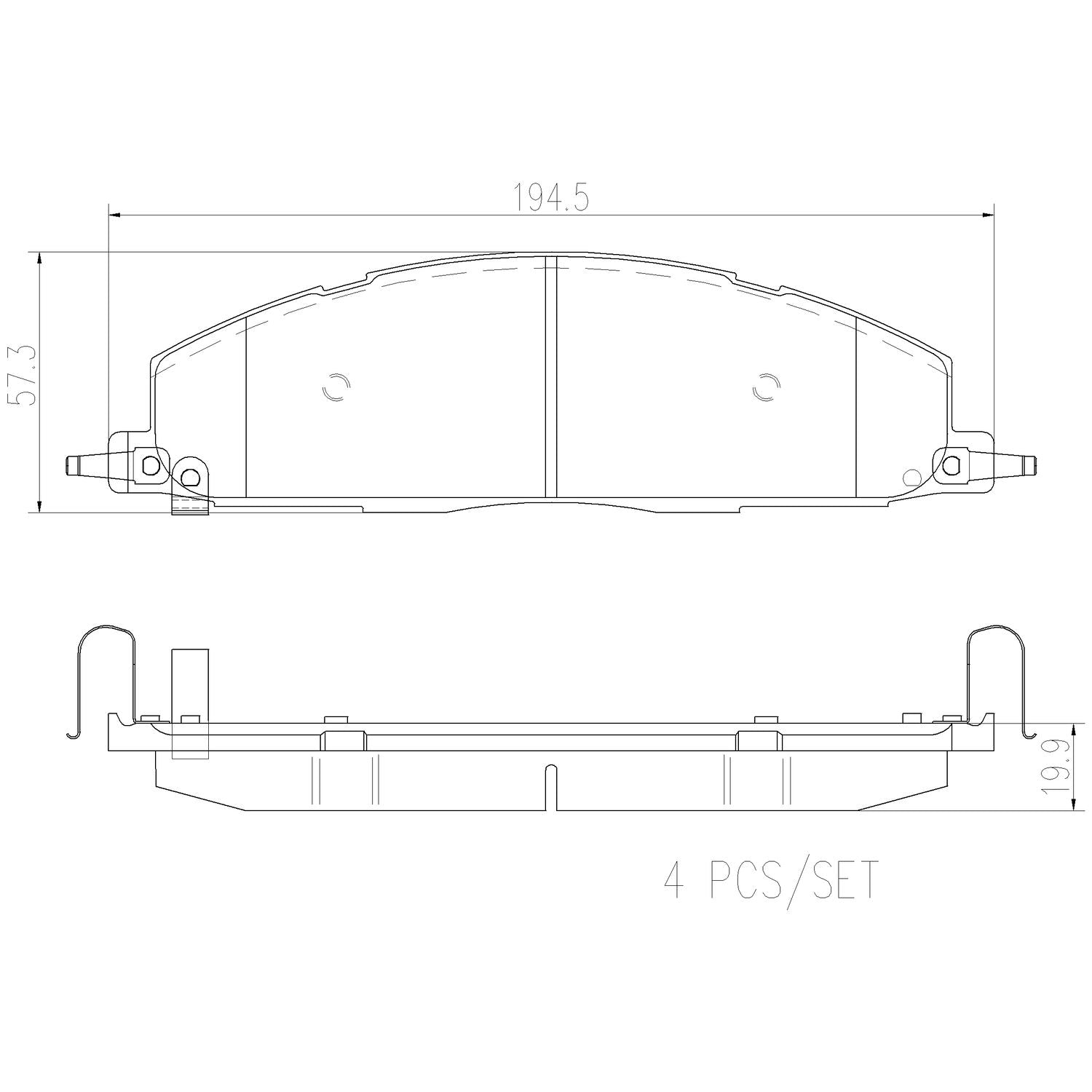 PRIME Ceramic Rear Disc Brake Pad Set - P18036N_01