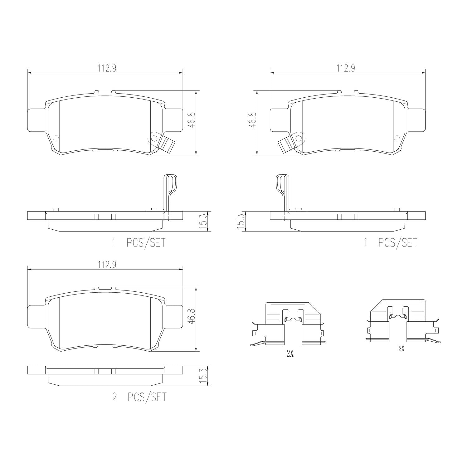 PRIME Ceramic Rear Disc Brake Pad Set - P28062N_01