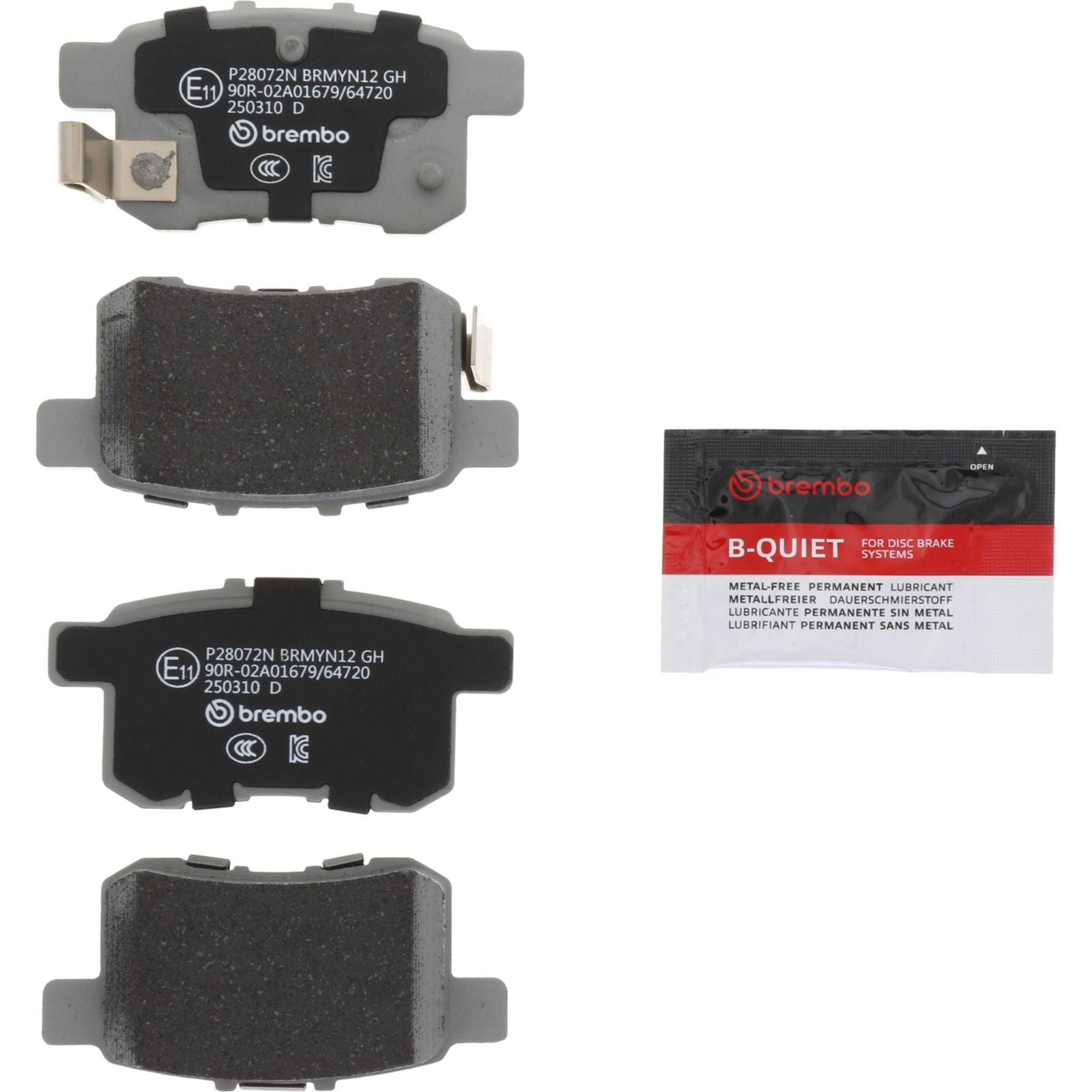 PRIME Ceramic Rear Disc Brake Pad Set - P28072N_01