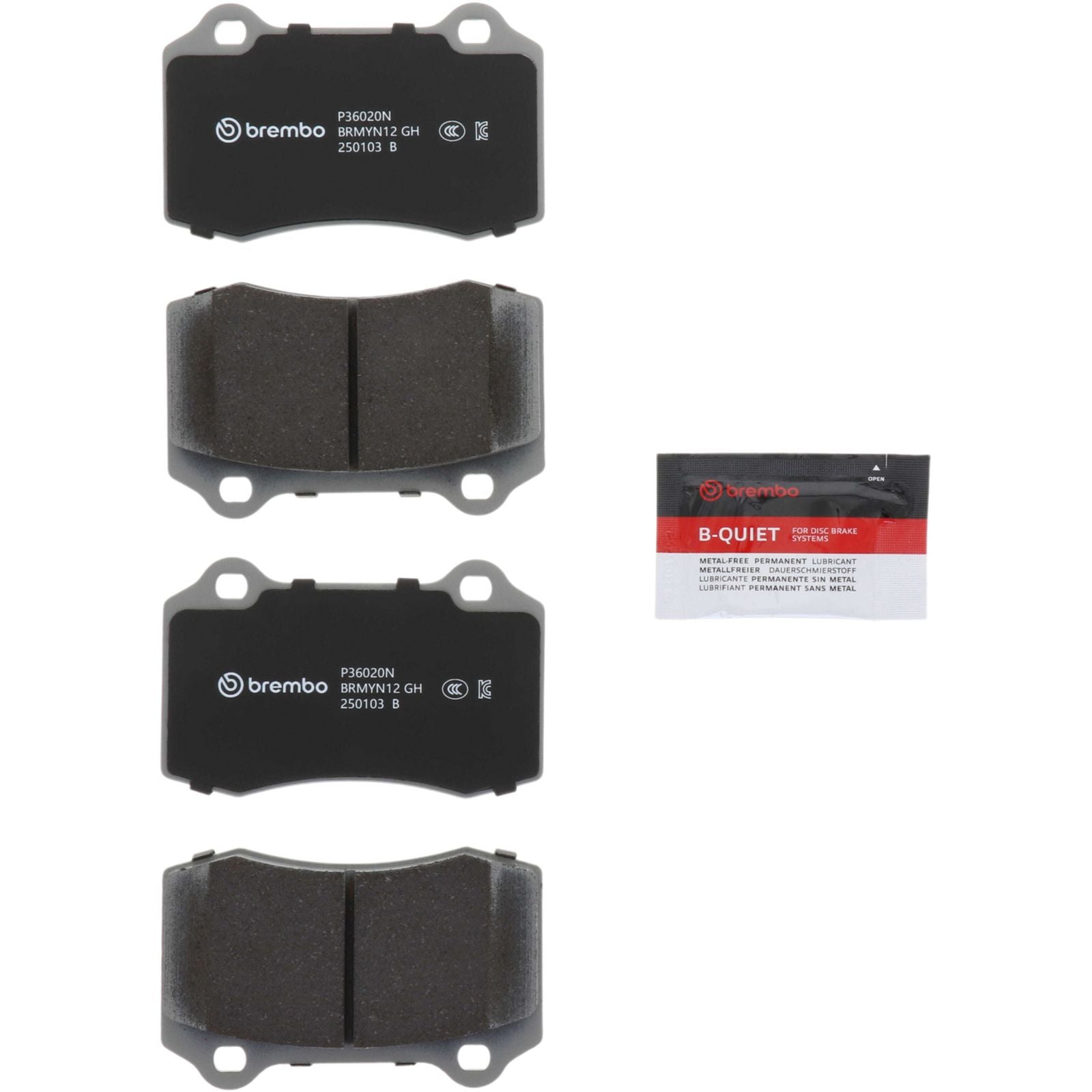 PRIME Ceramic Rear Disc Brake Pad Set - P36020N_01