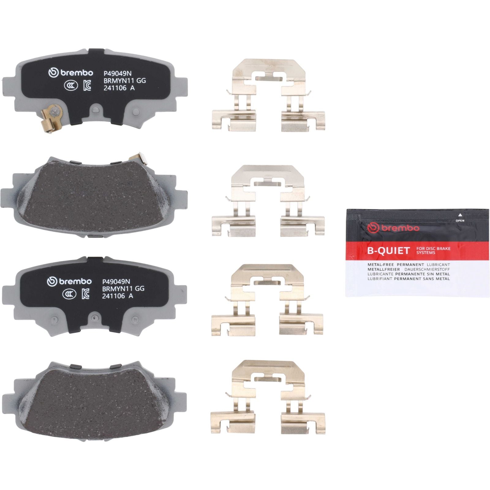 PRIME Ceramic Rear Disc Brake Pad Set - P49049N_01