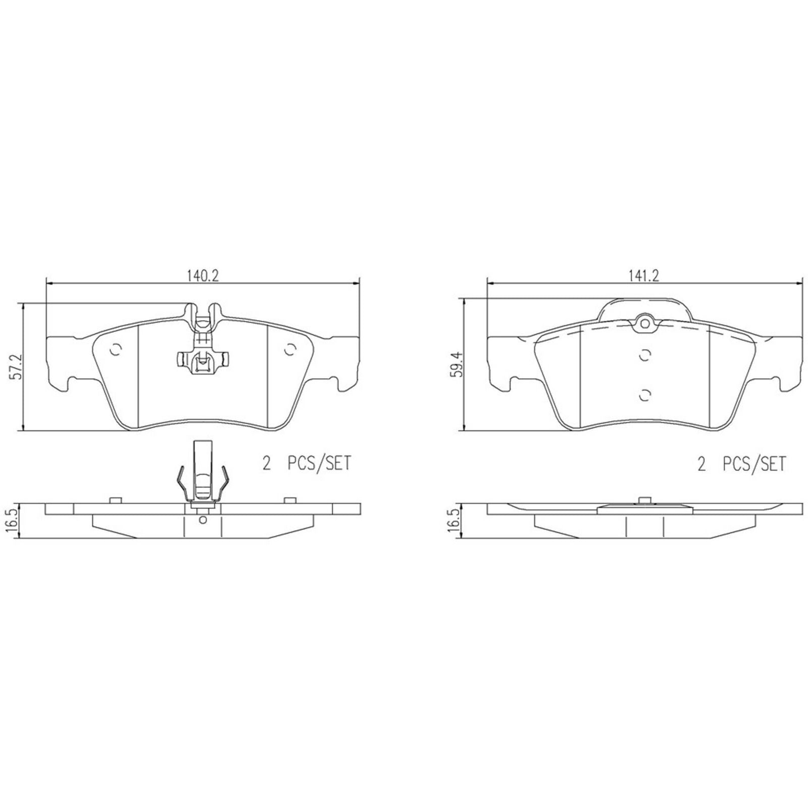 PRIME Ceramic Rear Disc Brake Pad Set - P50052N_07