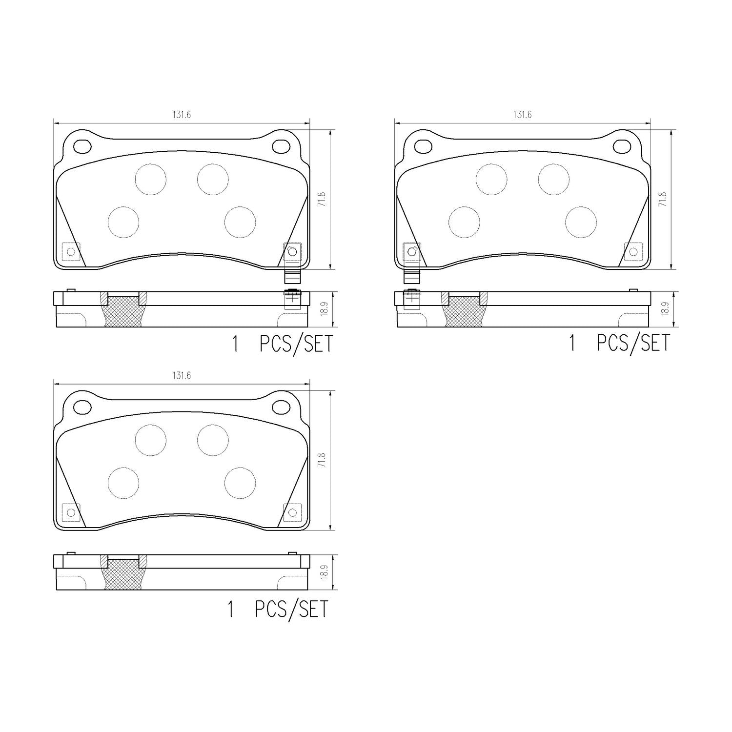 PRIME Ceramic Rear Disc Brake Pad Set - P56128N_01