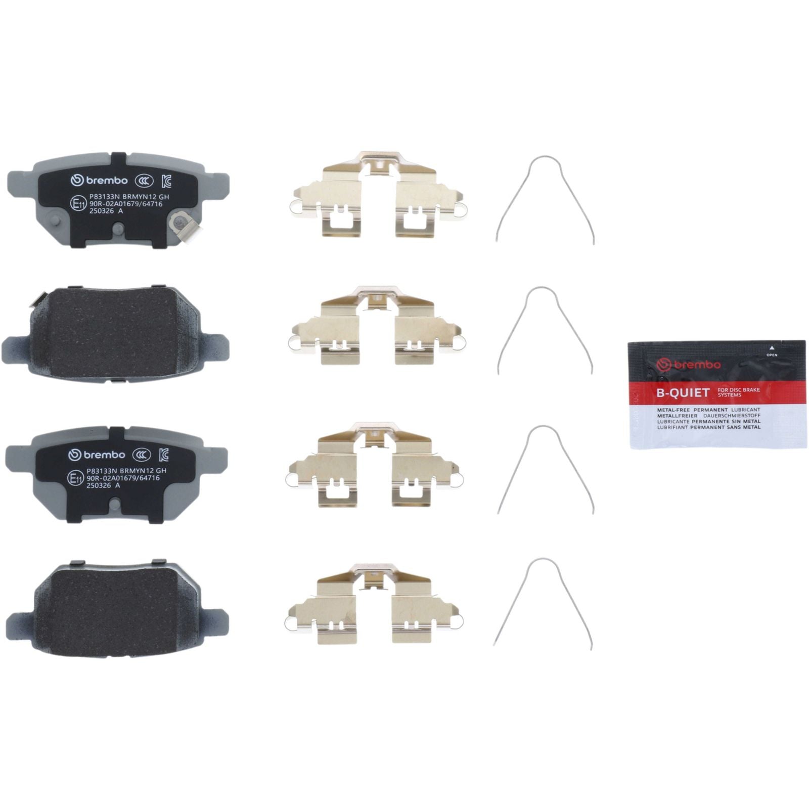 PRIME Ceramic Rear Disc Brake Pad Set - P83133N_01