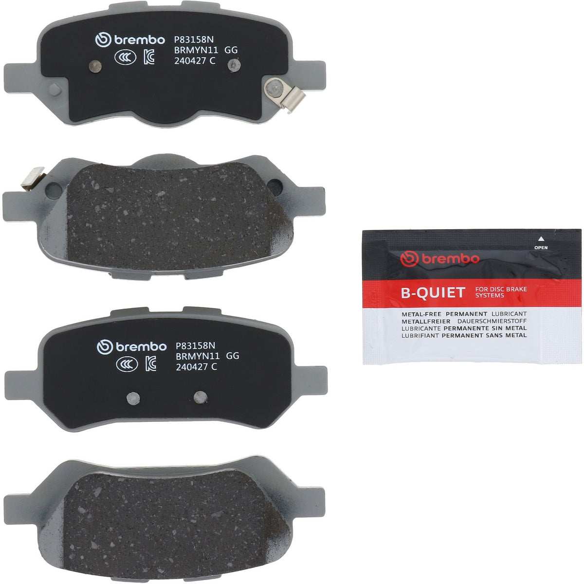 PRIME Ceramic Rear Disc Brake Pad Set - P83158N_02