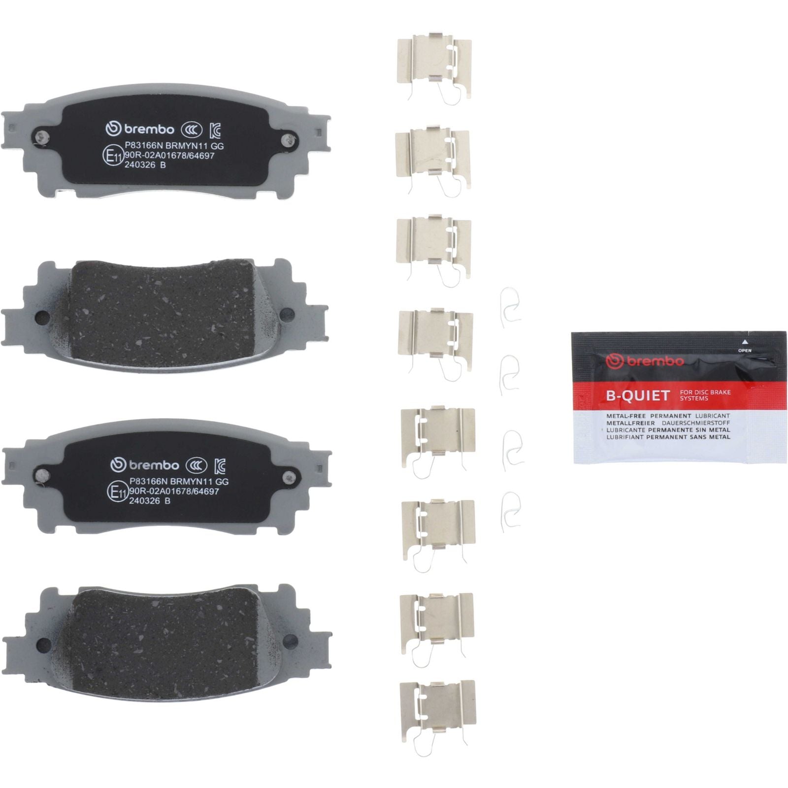 PRIME Ceramic Rear Disc Brake Pad Set - P83166N_05