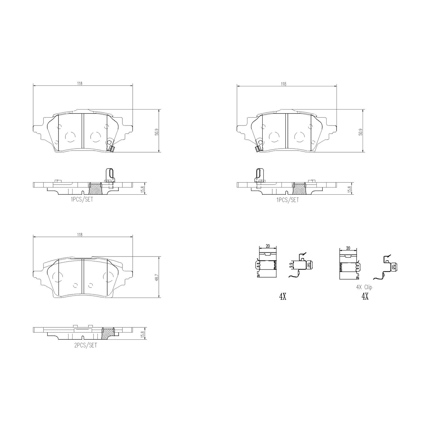 PRIME Ceramic Rear Disc Brake Pad Set - P83178N_01