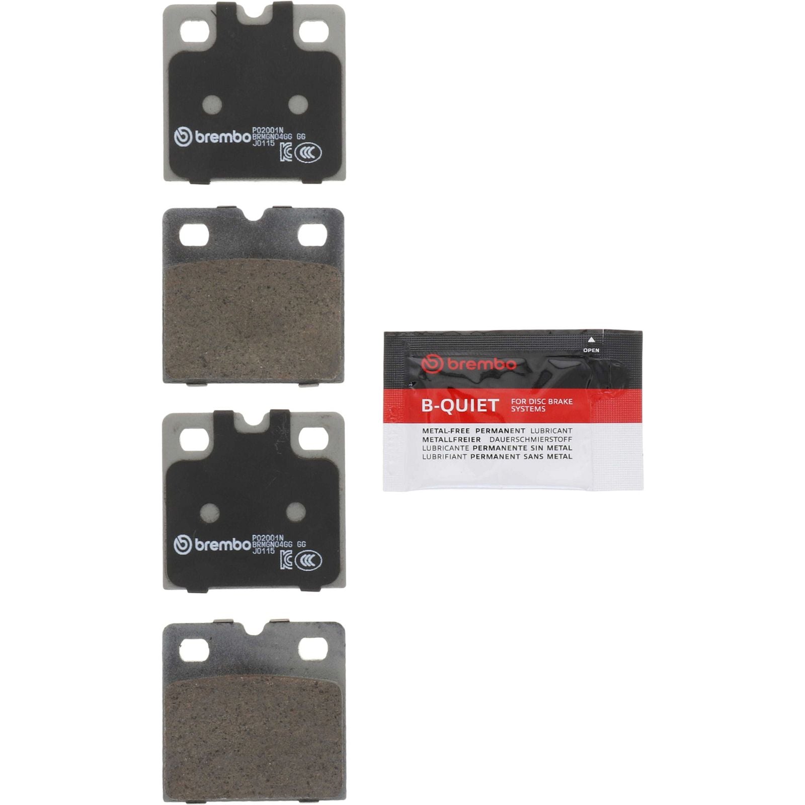 PRIME Ceramic Rear Parking Brake Disc Brake Pad Set - P02001N_01