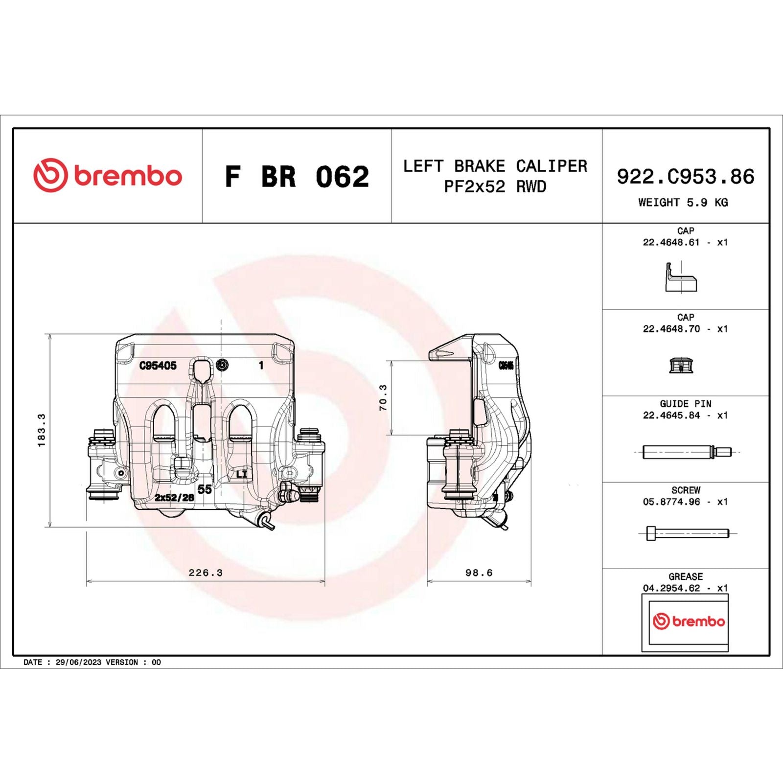 PRIME Front Left Disc Brake Caliper - FBR062_03