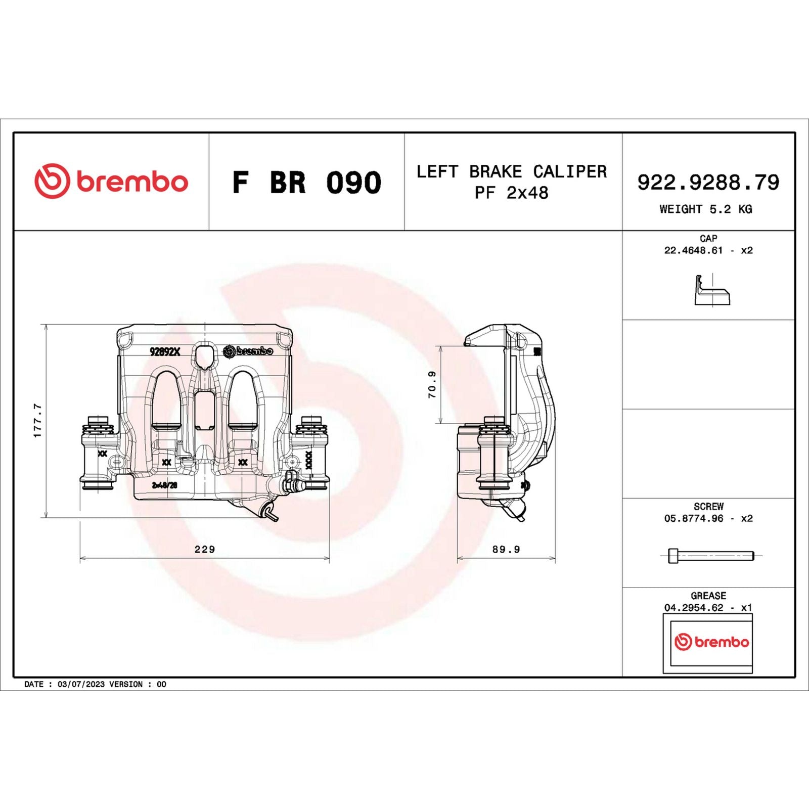 PRIME Front Left Disc Brake Caliper - FBR090_03