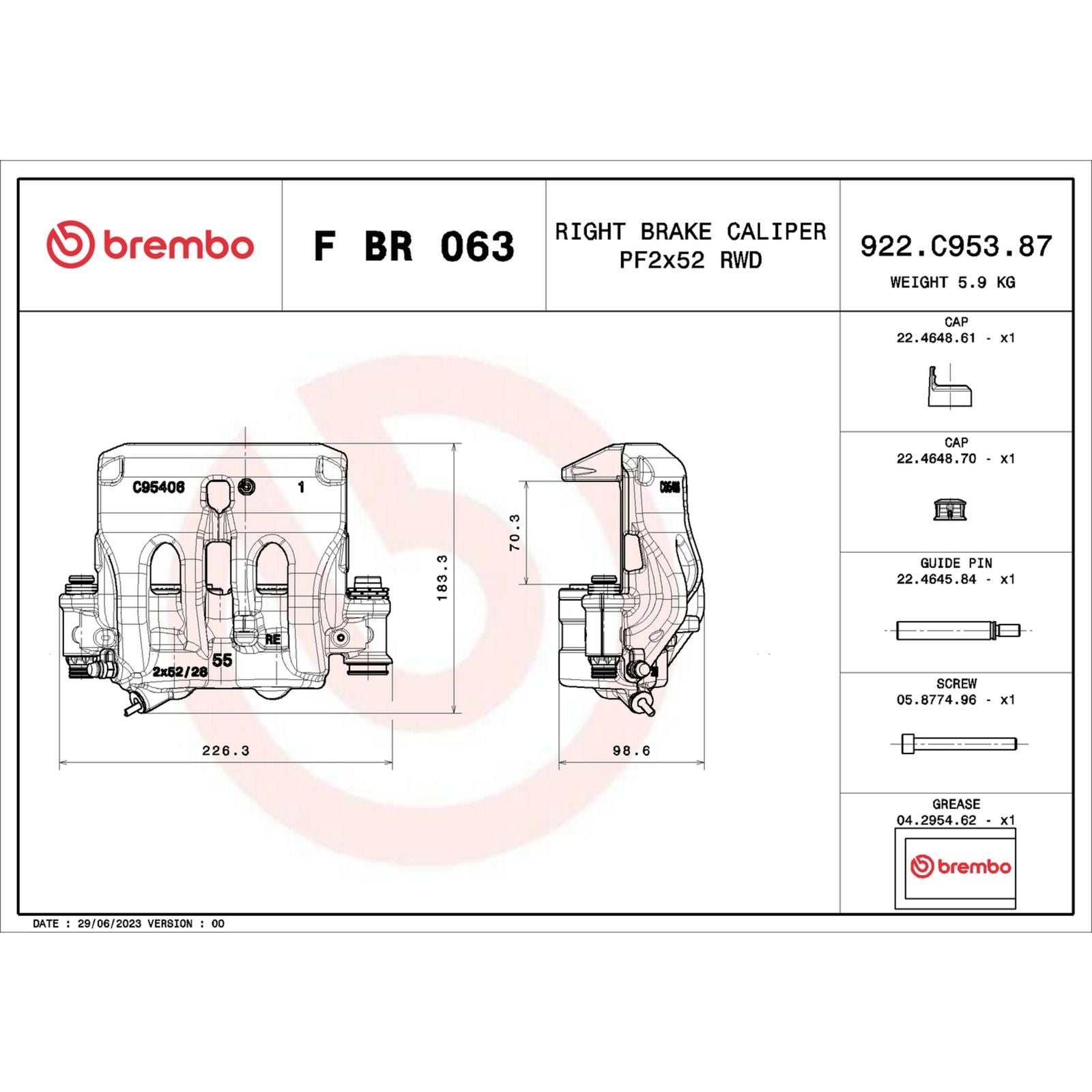 PRIME Front Right Disc Brake Caliper - FBR063_03