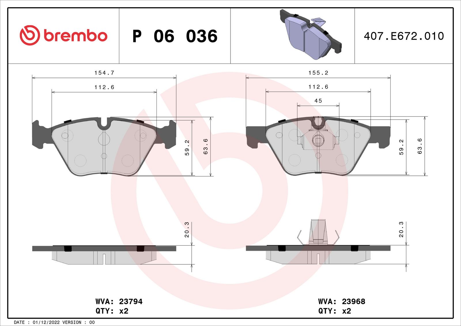 PRIME Low-Met Front Disc Brake Pad Set - P06036_01