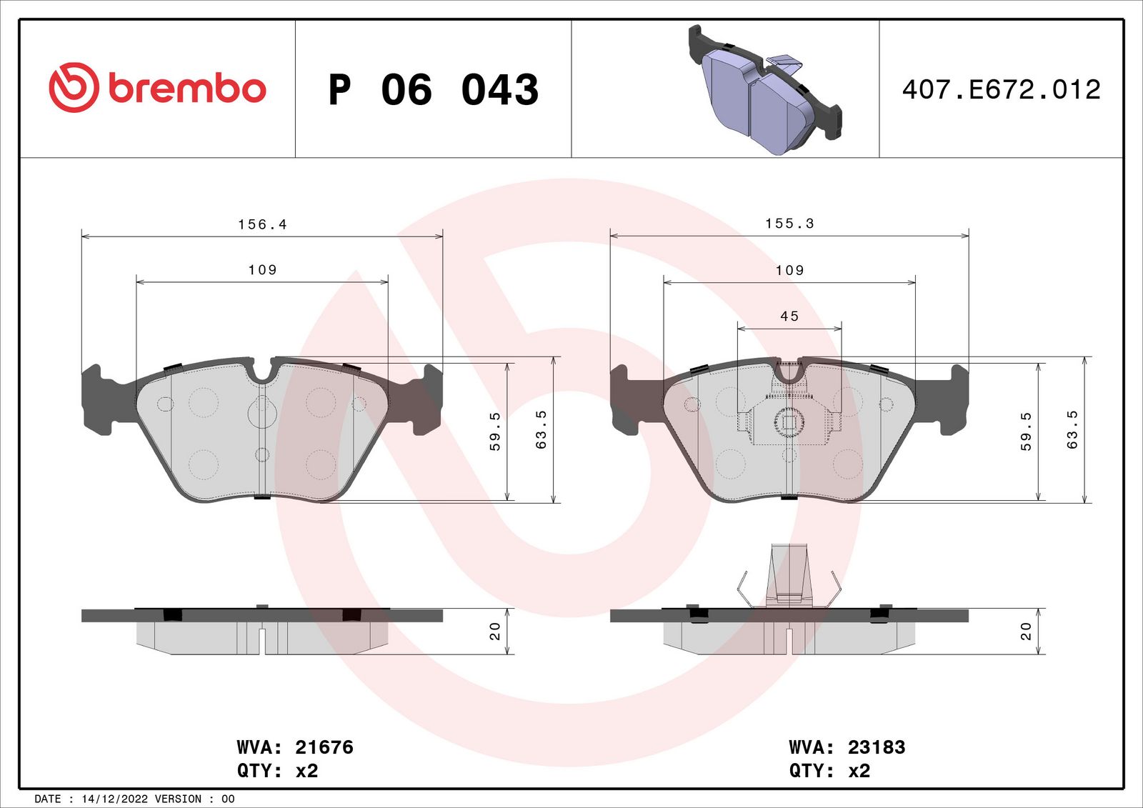 PRIME Low-Met Front Disc Brake Pad Set - P06043_03