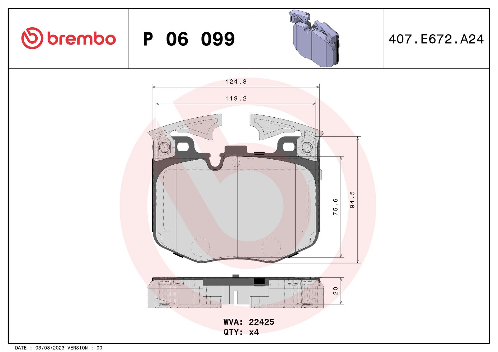 PRIME Low-Met Front Disc Brake Pad Set - P06099_01