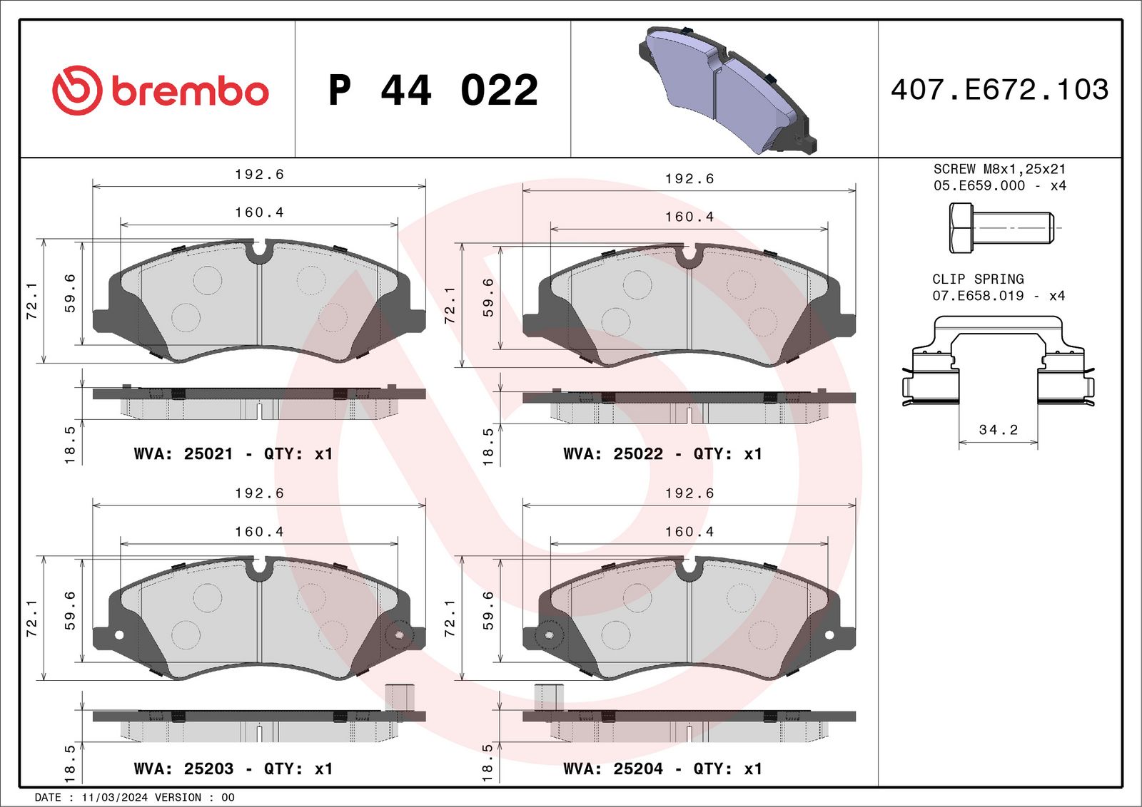 PRIME Low-Met Front Disc Brake Pad Set - P44022_01