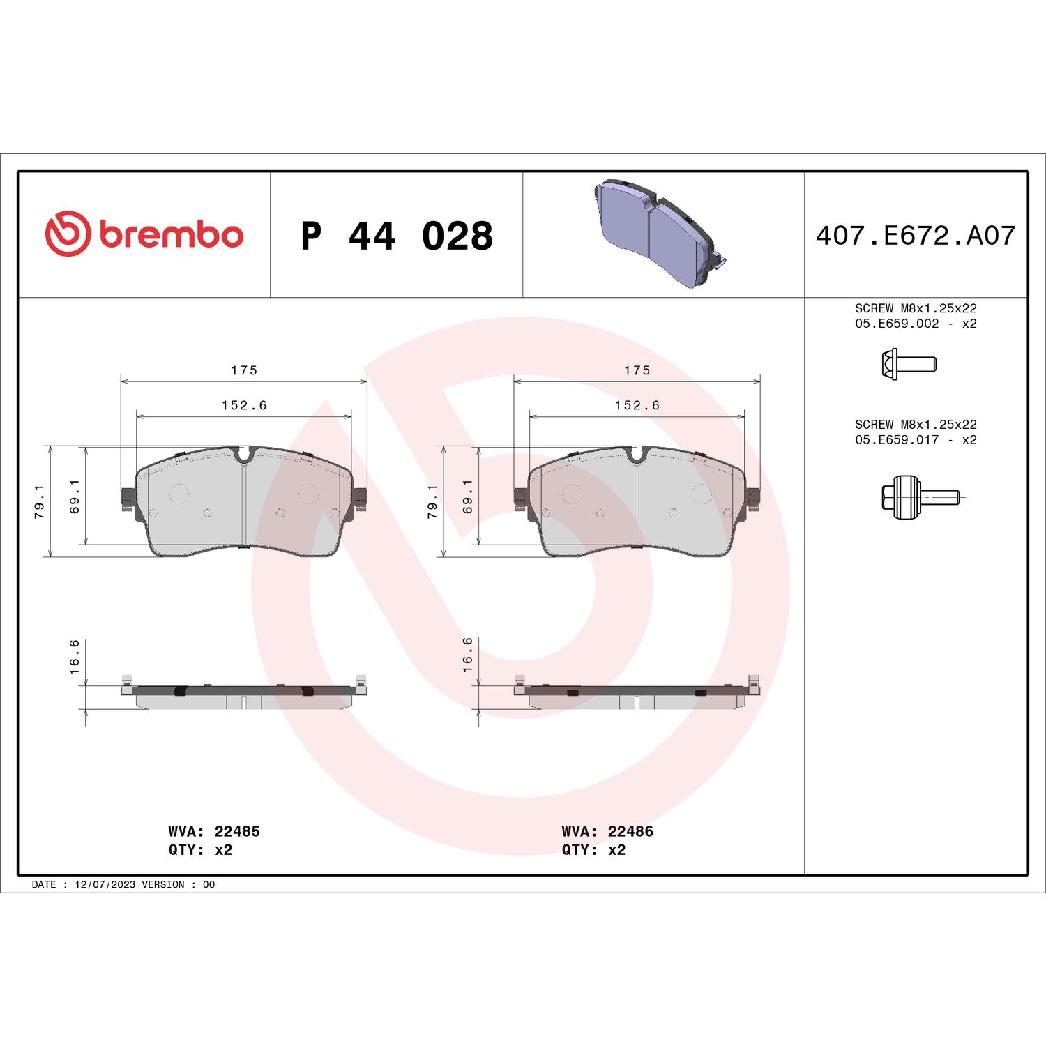 PRIME Low-Met Front Disc Brake Pad Set - P44028_04