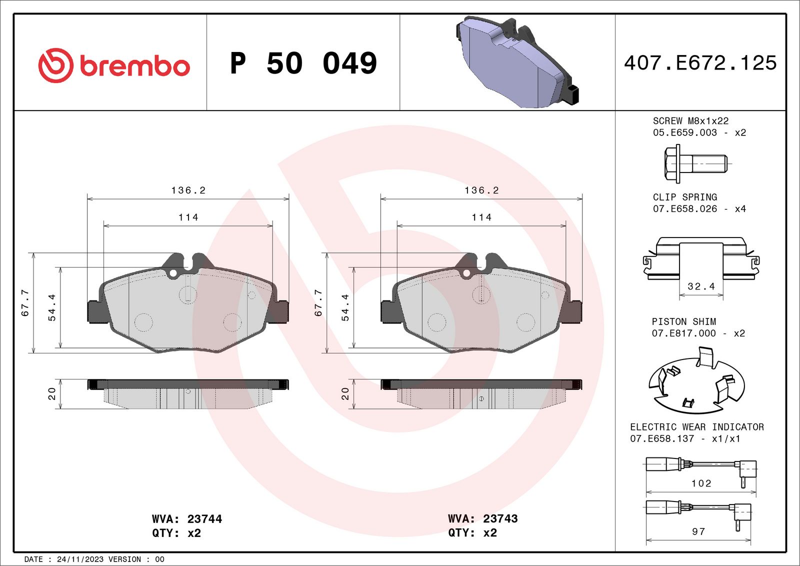 PRIME Low-Met Front Disc Brake Pad Set - P50049_03