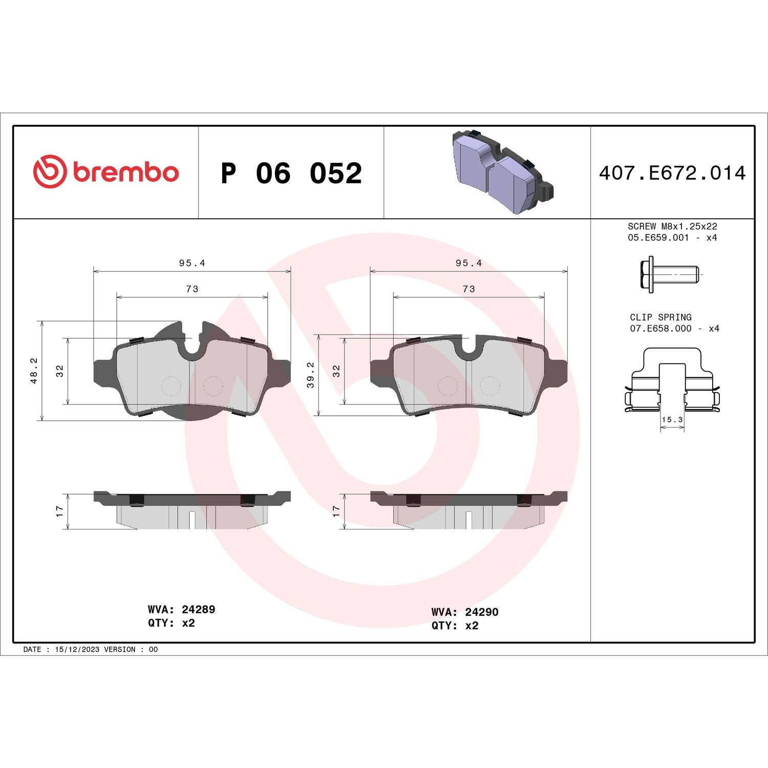 PRIME Low-Met Rear Disc Brake Pad Set - P06052_04