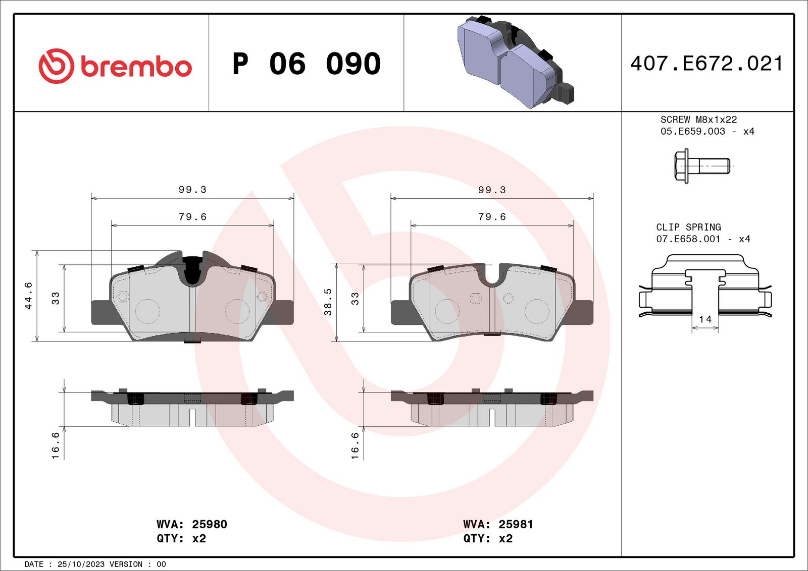 PRIME Low-Met Rear Disc Brake Pad Set - P06090_03