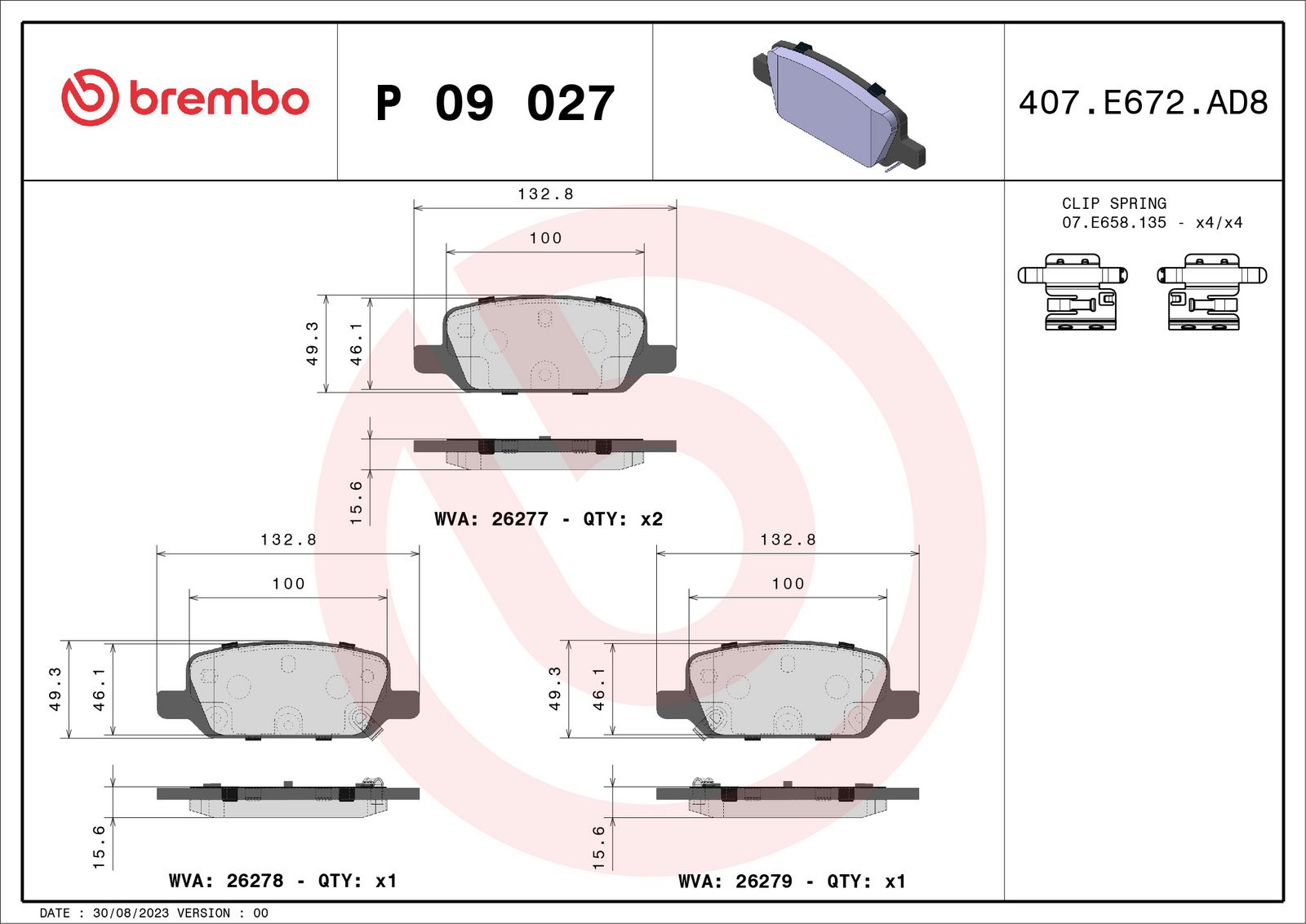 PRIME Low-Met Rear Disc Brake Pad Set - P09027_03