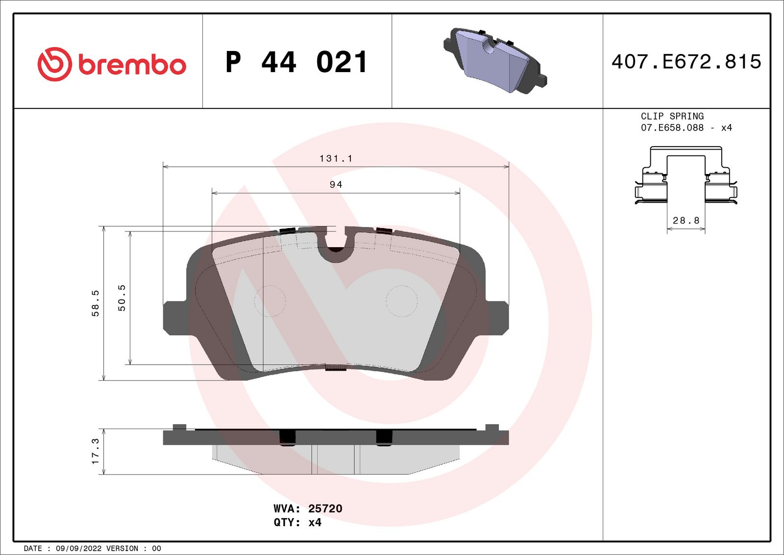 PRIME Low-Met Rear Disc Brake Pad Set - P44021_03